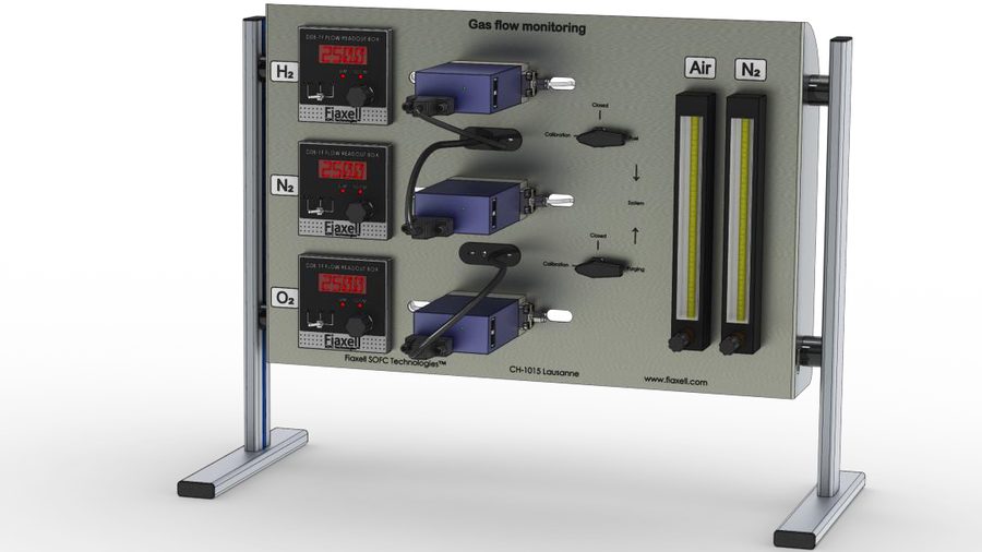 gas water management mfc mass flow controller readout box peristaltic gear pump valve rotameter for SOFC SOEC protonic PEM DMFC fuel cell high low temperature electrolysis co-electrolysis CO2 H2 O2 N2 Ar NH3 CO CH4 feeding injection steam reforming POX-liquid-fuel-injection setup-test-bench-rig