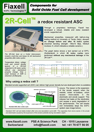 redox 2r cell 3 sofc soec elecrolysis electrolyser hydrogen anode supported thin layer electrolyte re oxidation ASC destroyed cracks propagation ESC robust fuel supply failure metallic